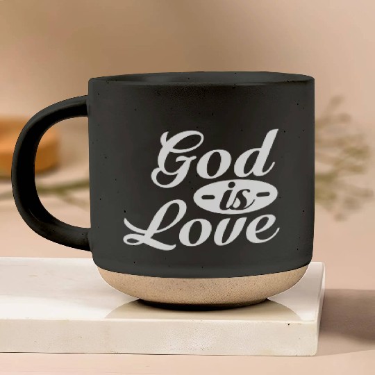 God Is Love Pottery Mugs