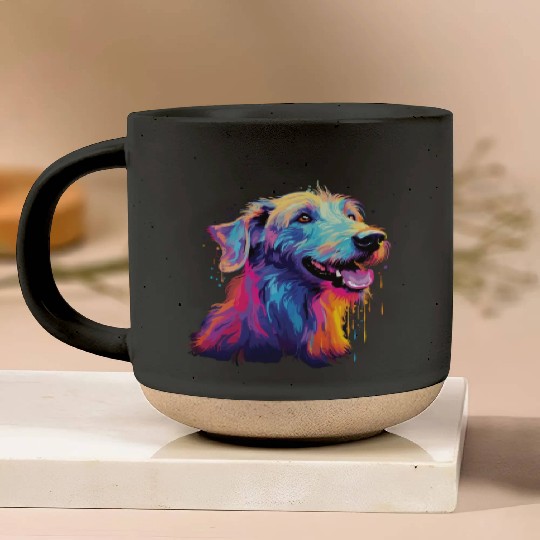 Watercolor Colorful Chow Chow Pottery Mugs