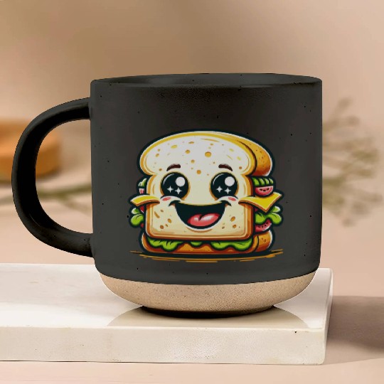 Laughing Sandwich – Lunchtime laughter Pottery Mugs