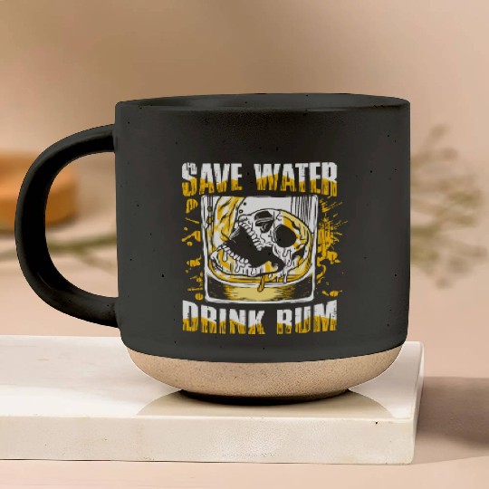 Save water drink rum | pub crawl drinking Pottery Mugs
