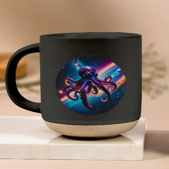 Space Octopus Pottery Mugs