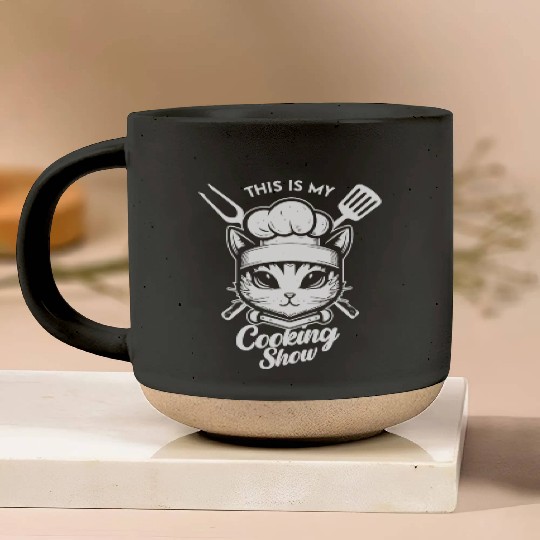 This is my cooking show Pottery Mugs
