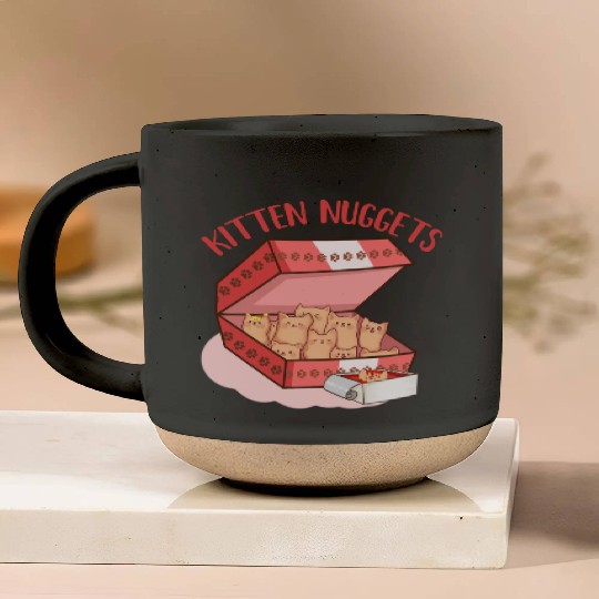 Funny Kittens as Chicken Nuggets, Cat Lover Pottery Mugs