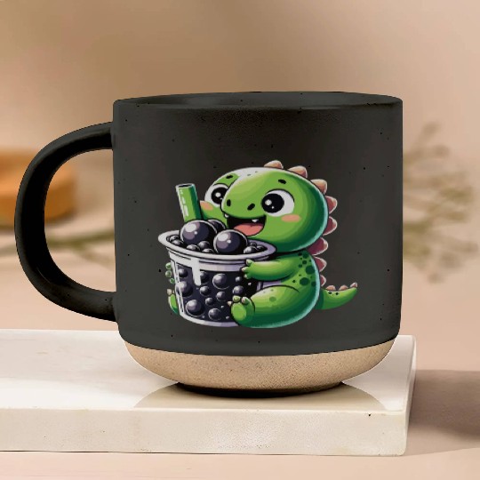 Boba Tea Dragon Kawaii Pottery Mugs
