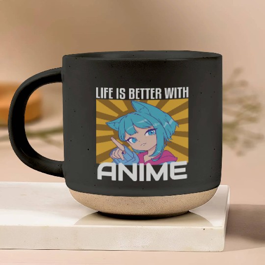 Life is Better With Anime Funny Anime Loverssurpri Pottery Mugs