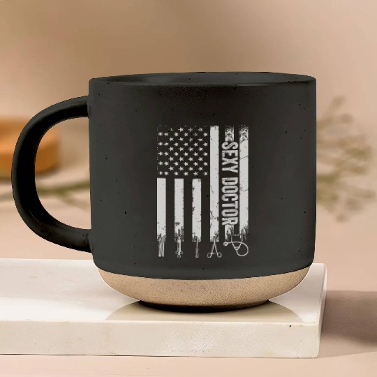 Sexy Doctor US Flag Emergency Doctor Pottery Mugs