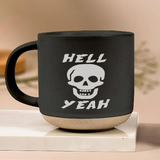 Stone Cold skull hell yeah Pottery Mugs