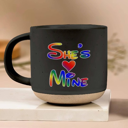 LGBT Pride I'm Her She's Mine Lesbian Couple Love Pottery Mugs
