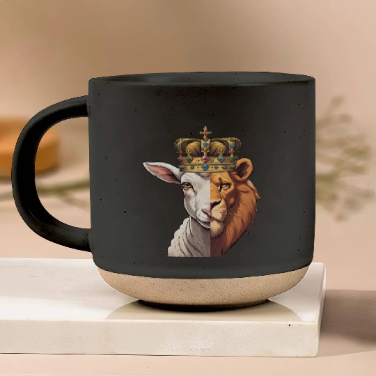 Lion, Lamb, King Pottery Mugs