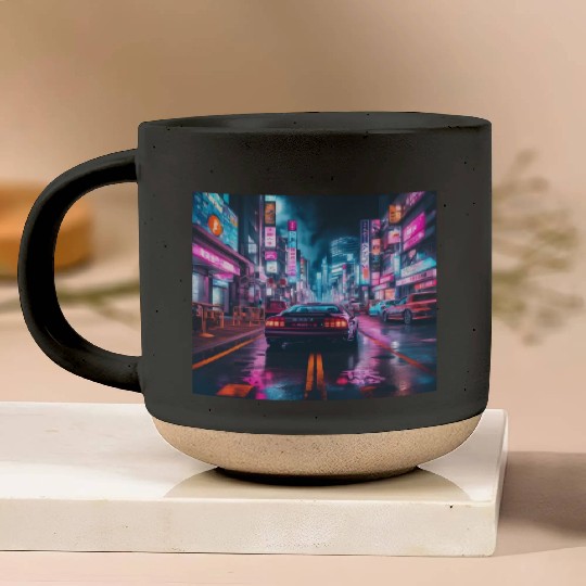 Vaporwave Tokyo Pottery Mugs