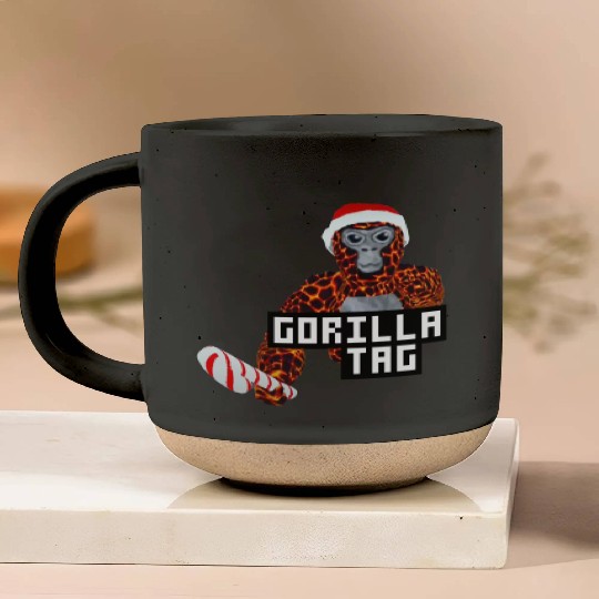 Gorilla Tag Santa Monkey Candy Cane Gorilla Pottery Mugs