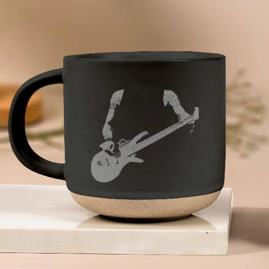 Guitar Player Gift Vintage Guitarist Pottery Mugs