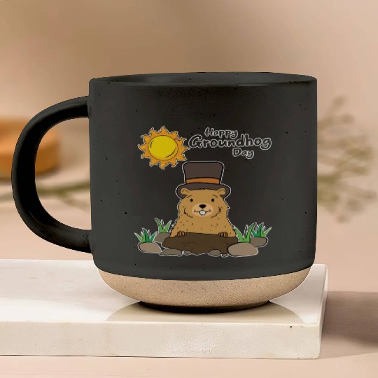 Happy Groundhog Day Animal Groundhog Spirit Rodent Pottery Mugs