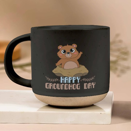 Cute Kawaii Groundhog Happy Groundhog Day Pottery Mugs