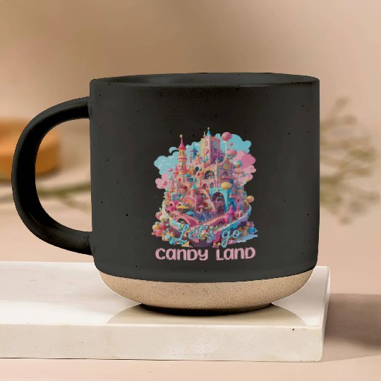 Let's Go Candy Land Graphic Pottery Mugs