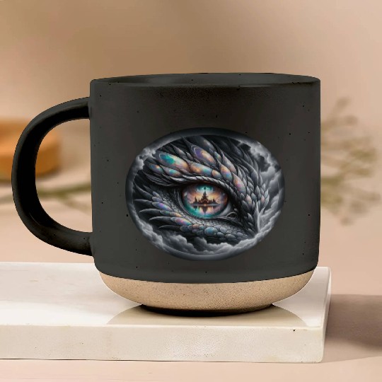 Mystic Vision The Celestial Dragon s Gaze Pottery Mugs