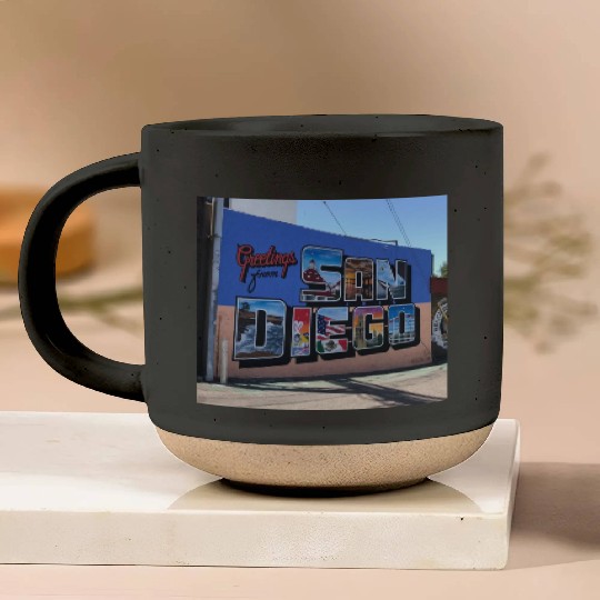 Greetings From San Diego Street Art Pottery Mugs