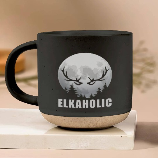 Elk Hunting Elkaholic Hunters Pottery Mugs