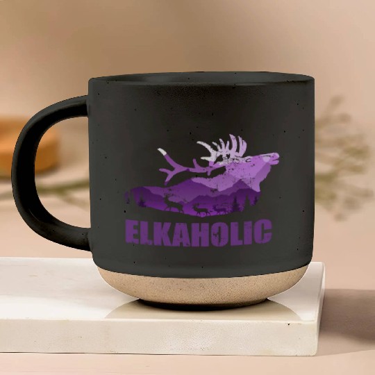 Elk Hunting Elkaholic Hunters Pottery Mugs