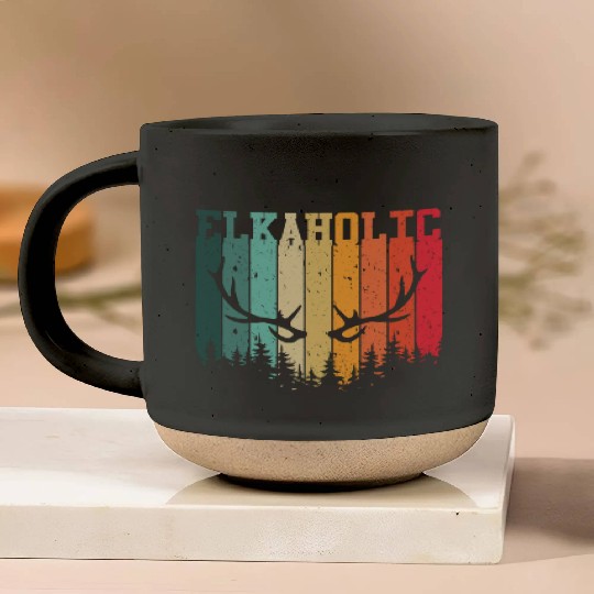 Elk Hunting Elkaholic Hunters Pottery Mugs