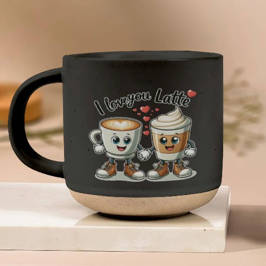 The perfect Valentine's Day gift I love you latte Pottery Mugs