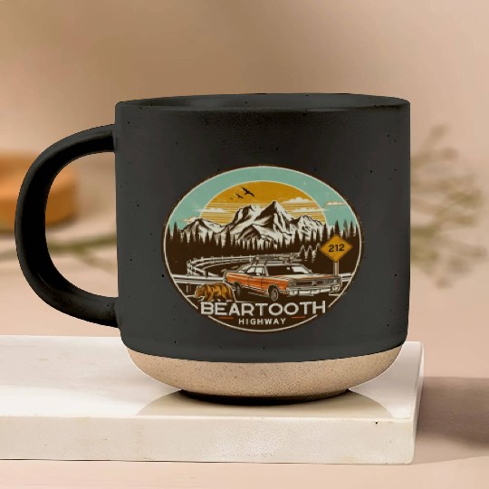 Beartooth Highway US 212 Pottery Mugs