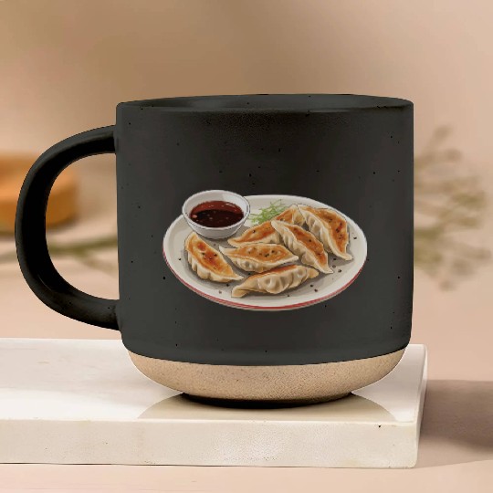 Japanese Pan Fried Dumpling Gyoza Pottery Mugs