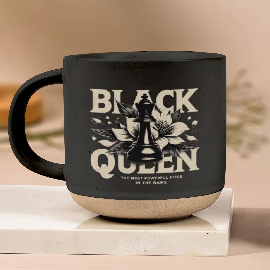 Black Queen The Most Powerful Chess African USA Pottery Mugs