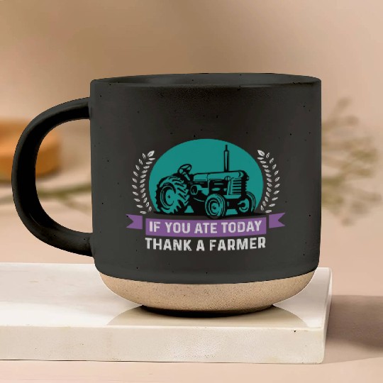 Thank a Farmer Thankful Person Gift Pottery Mugs
