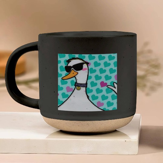 90s Raver Cartoon Duck, Party Animal, Kids Room Pottery Mugs