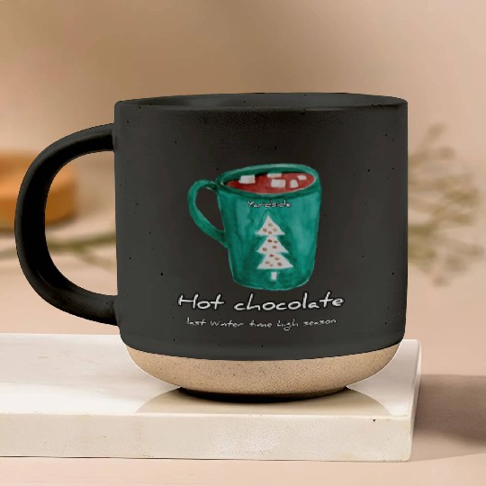 Drink Hot chocolate good last winter time Yard Pottery Mugs