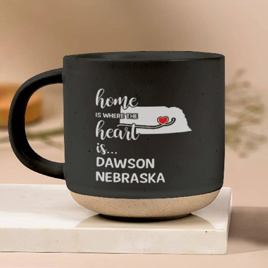 Dawson County Nebraska Is Where My Heart Is Gift Pottery Mugs
