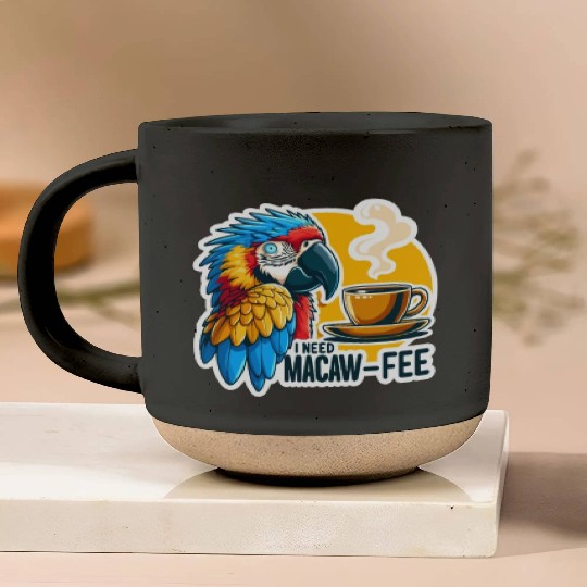 Blue Gold Macaw Macaw-Fee Coffee Lover Pottery Mugs