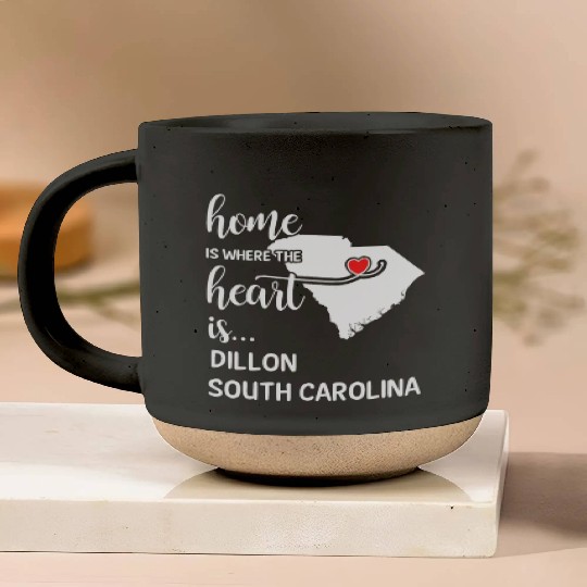 Dillon County South Carolina Is Where My Heart Is Pottery Mugs