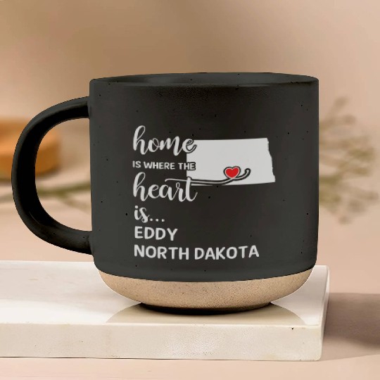 Eddy County North Dakota Is Where My Heart Is Gift Pottery Mugs