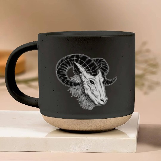 Dark Devil Baphomet Goat Head Pottery Mugs
