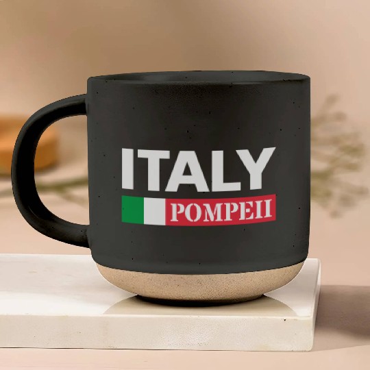 Italy Flag Pompeii Conservation Volcanic Eruption Pottery Mugs