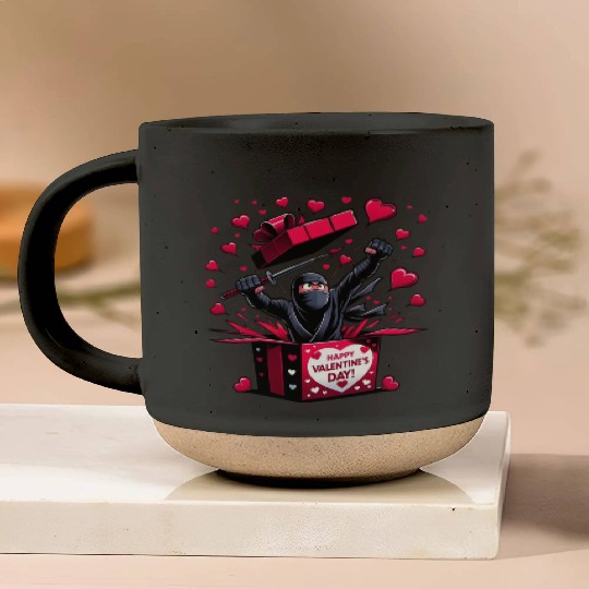 Ninja Valentine Surprise Pottery Mugs