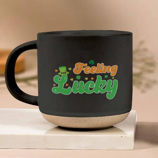 Feeling Lucky St. Patrick's Day Pottery Mugs