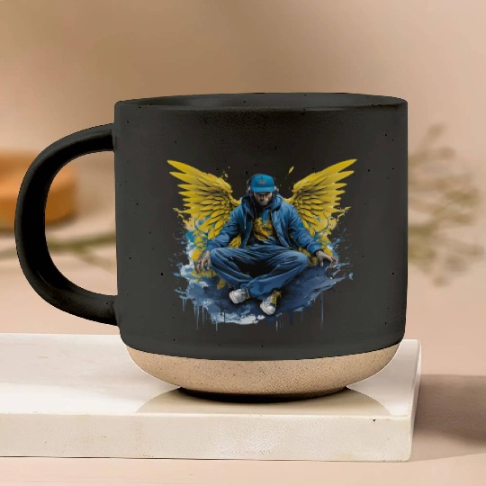 Urban Angel Wings DJ Graphic Stylish Streetwear Pottery Mugs