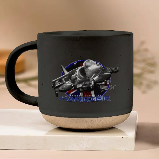 Harrier Jump Jet Royal Air Force Fighterjet Pottery Mugs