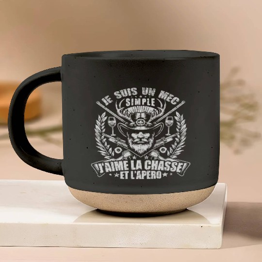 J'aime La Chasse et L'apéro Idée Originale Humour Pottery Mugs
