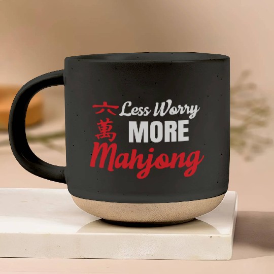 Less Worry More Mahjong Gambling Bingo Lottery Pottery Mugs
