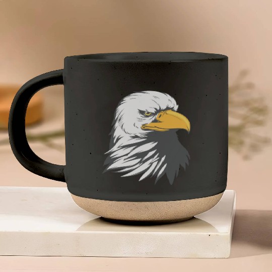 Bald Eagle Head Cartoon Pottery Mugs