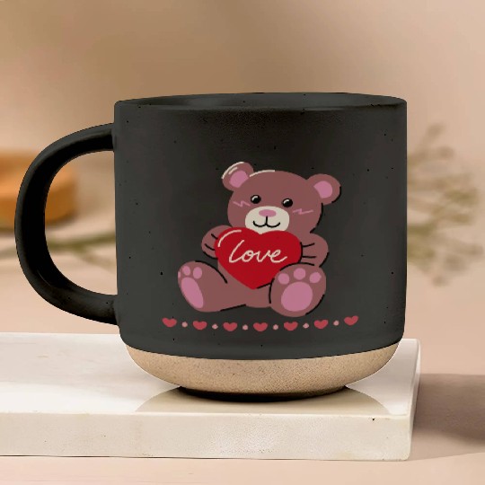 Happy Valentines Day Cute Bear Collections Pottery Mugs
