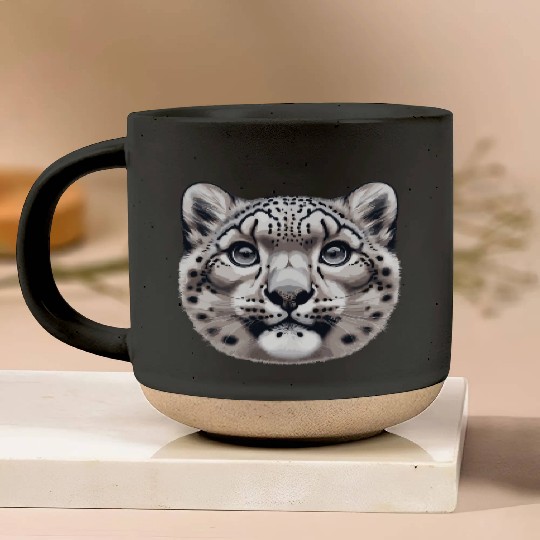 Snow Leopard Leopard White Leopard Pottery Mugs