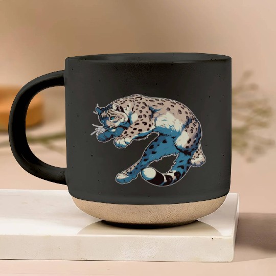 Snow Leopard Leopard White Leopard Pottery Mugs