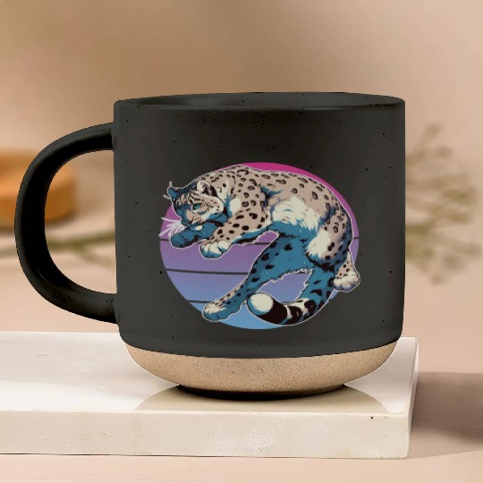 Snow Leopard Leopard White Leopard Pottery Mugs