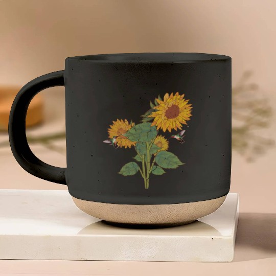 Sunflower summer vibes Pottery Mugs