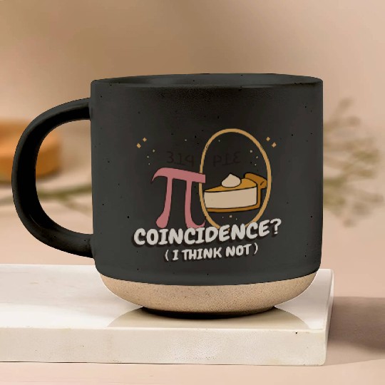 Coincidence? I Think Not, Pi Day 3.14 Pi Symbol Pottery Mugs
